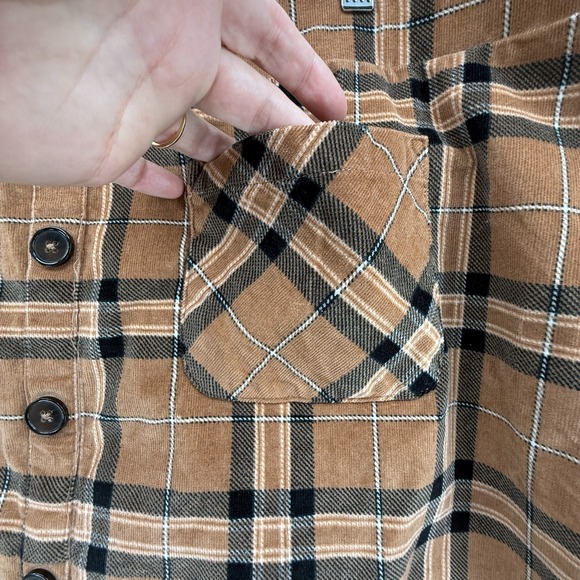 Torrid Plus Plaid Button Front Skirt Size 2 Brown Emo Grunge Preppy Y2K Holiday - Picture 5 of 11